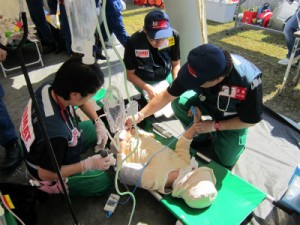 災害現場でのトリアージ訓練
